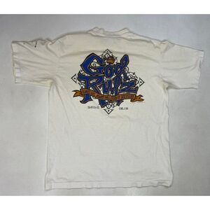 VINTAGE God Rulz Alway Will Graphic T-shirt Men Large Jesus 90s Single Stitch